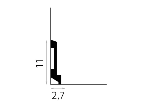Przekrój listwy MD025