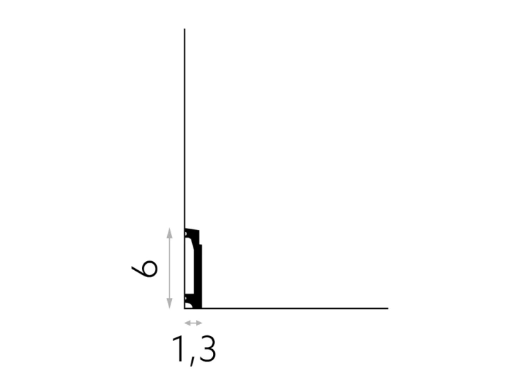 Przekrój Listwa przypodłogowa Mardom Decor MD027
