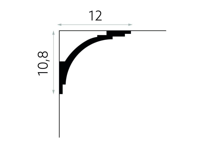 Przekrój listwy MD105