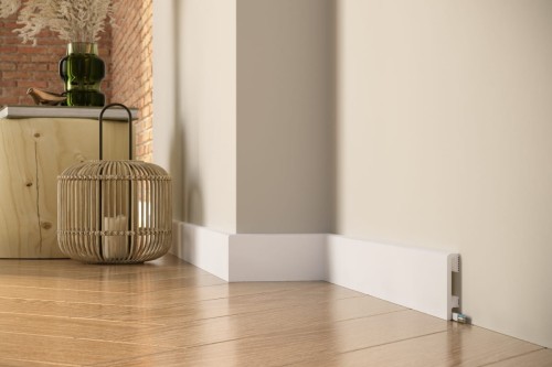 Biała listwa przypodłogowa Durofit PF080