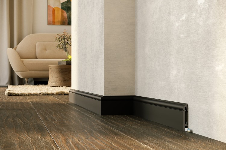 Listwa przypodłogowa durofit czarna PF082B